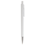 Witte plastic pen met subtiele kleurdetails kleur wit vijfde weergave