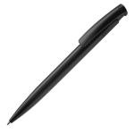 Kleurrijke plastic pen met drukknop gemaakt in de EU kleur zwart derde weergave