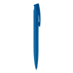 Kleurrijke plastic pen met drukknop gemaakt in de EU kleur blauw vijfde weergave