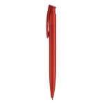Kleurrijke plastic pen met drukknop gemaakt in de EU kleur rood