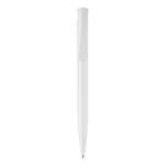 Kleurrijke plastic pen met drukknop gemaakt in de EU kleur wit tweede weergave