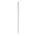 Kleurrijke plastic pen met drukknop gemaakt in de EU kleur wit vierde weergave
