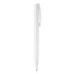 Kleurrijke plastic pen met drukknop gemaakt in de EU kleur wit vijfde weergave