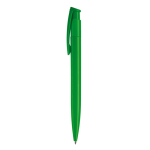 Kleurrijke plastic pen met drukknop gemaakt in de EU kleur groen