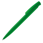 Kleurrijke plastic pen met drukknop gemaakt in de EU kleur groen derde weergave