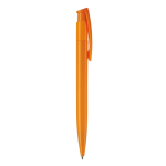 Kleurrijke plastic pen met drukknop gemaakt in de EU kleur oranje vijfde weergave