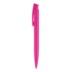 Kleurrijke plastic pen met drukknop gemaakt in de EU kleur roze