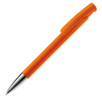 Matte kleurrijke plastic pen gemaakt in de EU kleur oranje derde weergave