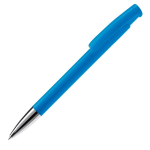 Matte kleurrijke plastic pen gemaakt in de EU kleur lichtblauw derde weergave