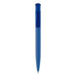Kleurrije plastic pen met soft-touch afwerking kleur blauw tweede weergave