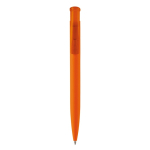 Kleurrije plastic pen met soft-touch afwerking kleur oranje tweede weergave