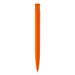 Kleurrije plastic pen met soft-touch afwerking kleur oranje vierde weergave
