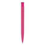Kleurrije plastic pen met soft-touch afwerking kleur roze vierde weergave