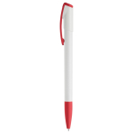 Plastic pen met kleurrijke punt en clip gemaakt in de EU kleur rood