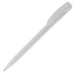 Plastic pen met kleurrijke punt en clip gemaakt in de EU kleur wit derde weergave
