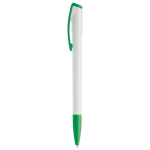 Plastic pen met kleurrijke punt en clip gemaakt in de EU kleur groen