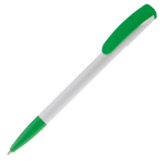 Plastic pen met kleurrijke punt en clip gemaakt in de EU kleur groen derde weergave