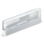 Transparante doos met een set witte plastic bestek kleur wit zesde weergave
