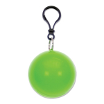 Waterdichte poncho in sleutelhanger met karabijnhaak in kleuren kleur limoen groen