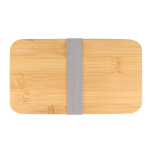 Dubbele lunchbox van gerecycled plastic en bamboe kleur wit derde weergave