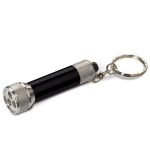 Originele aluminium sleutelhanger met lampje bedrukken Minilight kleur zwart