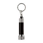 Originele aluminium sleutelhanger met lampje bedrukken Minilight kleur zwart tweede weergave