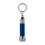 Originele aluminium sleutelhanger met lampje bedrukken Minilight kleur blauw tweede weergave