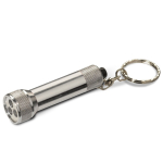 Originele aluminium sleutelhanger met lampje bedrukken Minilight kleur zilver