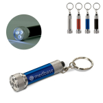 Originele aluminium sleutelhanger met lampje bedrukken Minilight