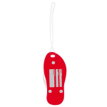 Zomerse sleutelhanger in de vorm van een slipper met EVA body Menorca kleur rood tweede weergave