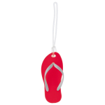 Zomerse sleutelhanger in de vorm van een slipper met EVA body Menorca kleur rood derde weergave
