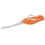 Zomerse sleutelhanger in de vorm van een slipper met EVA body Menorca kleur oranje