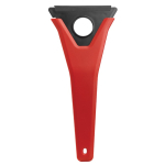 Ijskrabber 3 in 1 van gerecycled plastic met 3 functies kleur rood tweede weergave