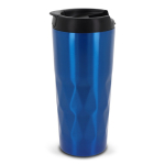 Thermosglas met origineel geometrisch ontwerp van golven 450ml Waves kleur blauw