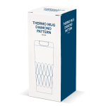 Thermosglas met origineel geometrisch ontwerp van golven 450ml Waves kleur blauw vijfde weergave