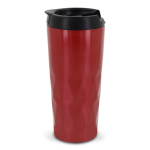 Thermosglas met origineel geometrisch ontwerp van golven 450ml Waves kleur rood zesde weergave