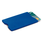 Stevige kaarthouder in klassieke kleuren met RFID-bescherming kleur blauw vierde weergave