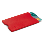 Stevige kaarthouder in klassieke kleuren met RFID-bescherming kleur rood vierde weergave