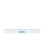 Witte plastic liniaal voor personalisatie 30cm met afdrukgebied