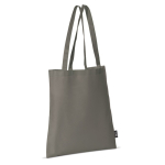 Non-woven tas in verschillende kleuren met lange handvatten 75 g/m2 kleur grijs