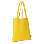 Non-woven tas in verschillende kleuren met lange handvatten 75 g/m2 kleur geel
