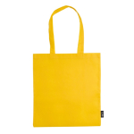 Non-woven tas in verschillende kleuren met lange handvatten 75 g/m2 kleur geel tweede weergave