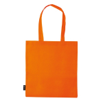 Non-woven tas in verschillende kleuren met lange handvatten 75 g/m2 kleur oranje derde weergave