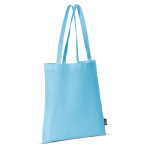 Non-woven tas in verschillende kleuren met lange handvatten 75 g/m2 kleur lichtblauw