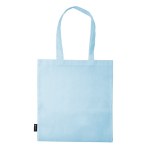 Non-woven tas in verschillende kleuren met lange handvatten 75 g/m2 kleur lichtblauw derde weergave