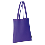 Non-woven tas in verschillende kleuren met lange handvatten 75 g/m2 kleur paars