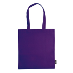 Non-woven tas in verschillende kleuren met lange handvatten 75 g/m2 kleur paars tweede weergave