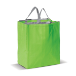 Koeltas met aluminium isolatie en ritssluiting kleur limoen groen
