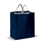 Koeltas met aluminium isolatie en ritssluiting kleur donkerblauw