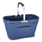Opvouwbare picknickmand van nylon in verschillende kleuren kleur donkerblauw